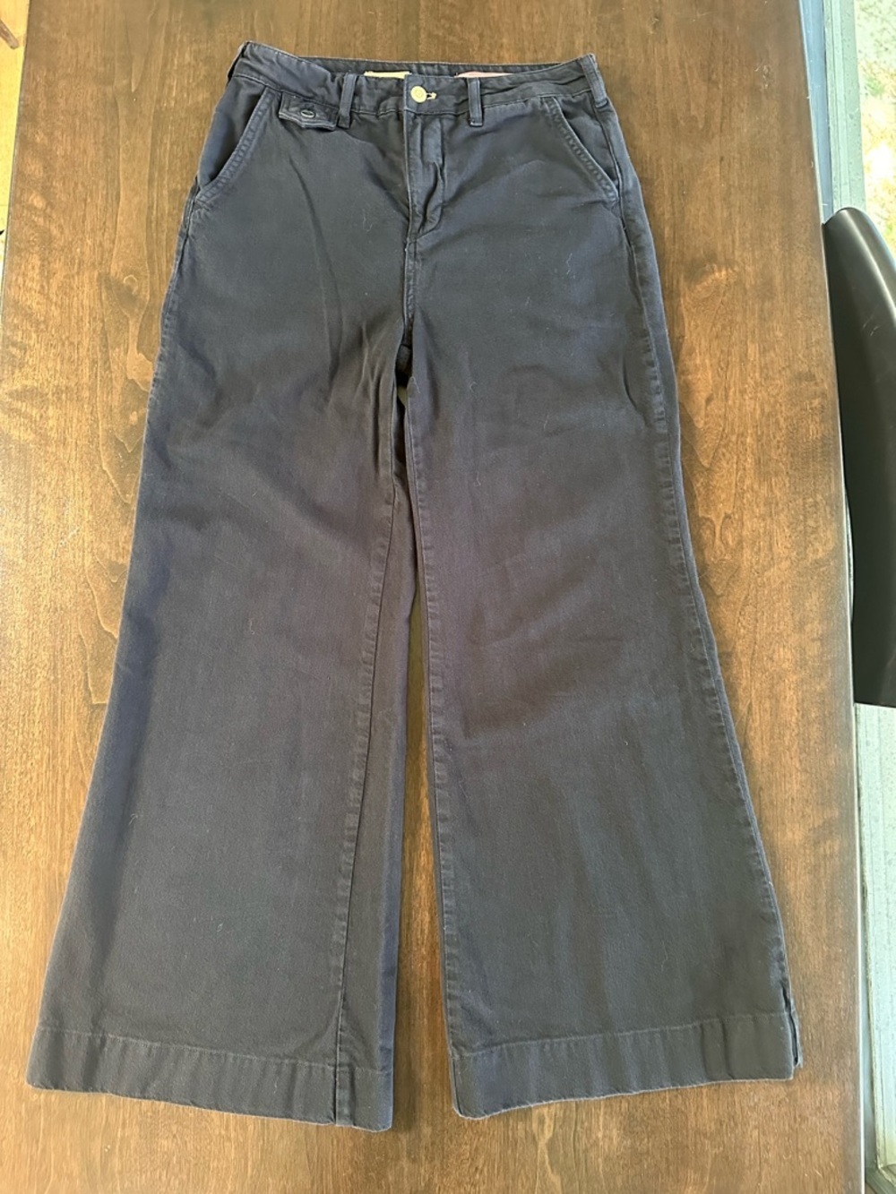 Pilcro Anthropologie Black Wide Leg High Rise Women's Pants Flawless